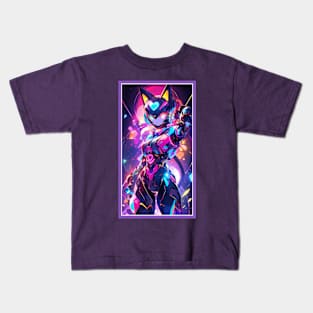 Anime Sci-Fi Cat Girl | Quality Anime Girl Artwork | Manga Girl Anime Art Kids T-Shirt